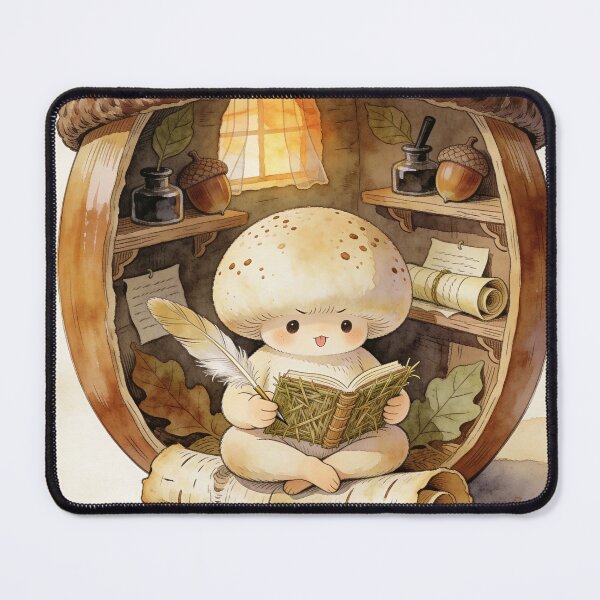 Item preview, Mushroom Writer Cottagecore - Cozy Forest Folk designed and sold by PictorialWhimsy.