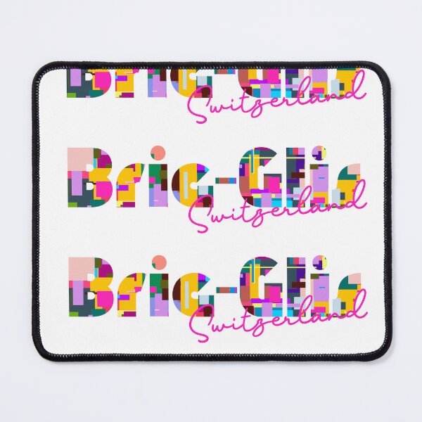 Item preview, Brig-Glis, Switzerland, Vibrant Abstract City Typography Art designed and sold by Wanderful-roads.