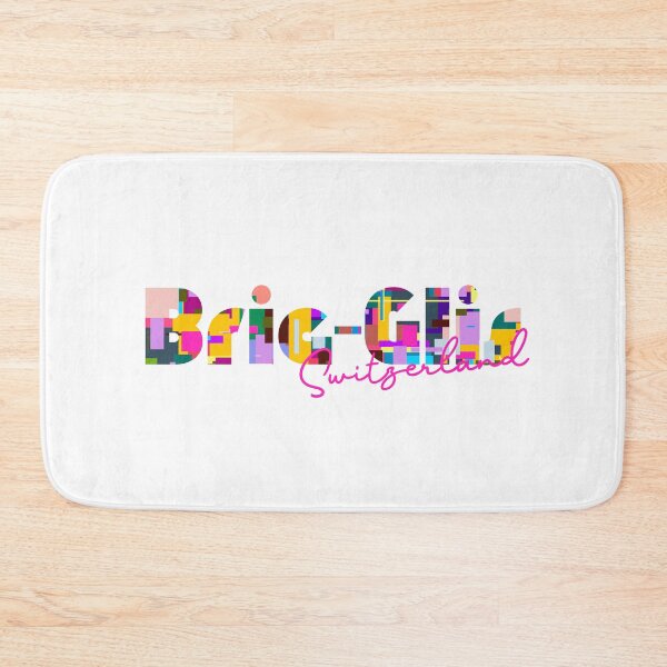 Item preview, Brig-Glis, Switzerland, Vibrant Abstract City Typography Art designed and sold by Wanderful-roads.
