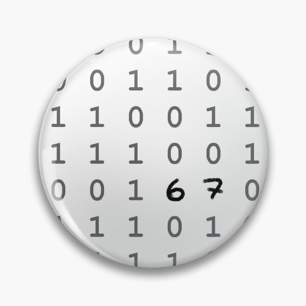 Item preview, 6 7 Hidden Code Minimalist Binary Design designed and sold by GDNA.