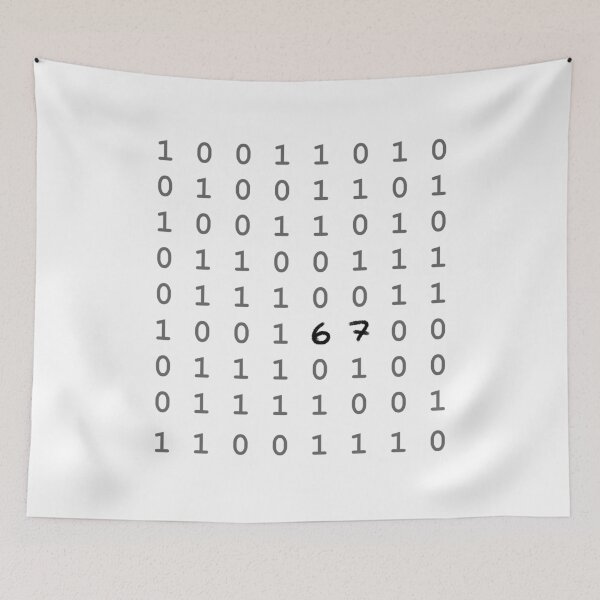 Item preview, 6 7 Hidden Code Minimalist Binary Design designed and sold by GDNA.