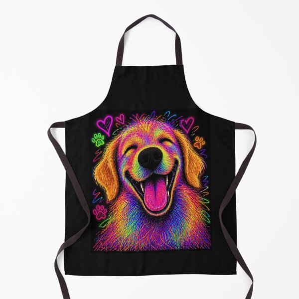 Item preview, Neon Happy Dog / Psychedelic Joy Pup Art designed and sold by ZunZunArt.