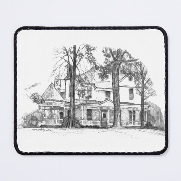 Item preview, Victorian Home Pencil Sketch designed and sold by drygulchshop.