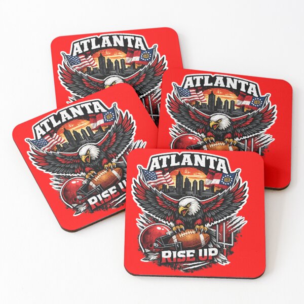 Item preview, Atlanta Football Bird Fan Design Red Black Eagle Skyline Sports Graphic Tee designed and sold by GarnerSupplyCo.
