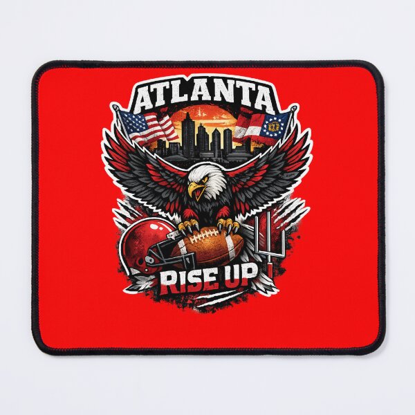 Item preview, Atlanta Football Bird Fan Design Red Black Eagle Skyline Sports Graphic Tee designed and sold by GarnerSupplyCo.