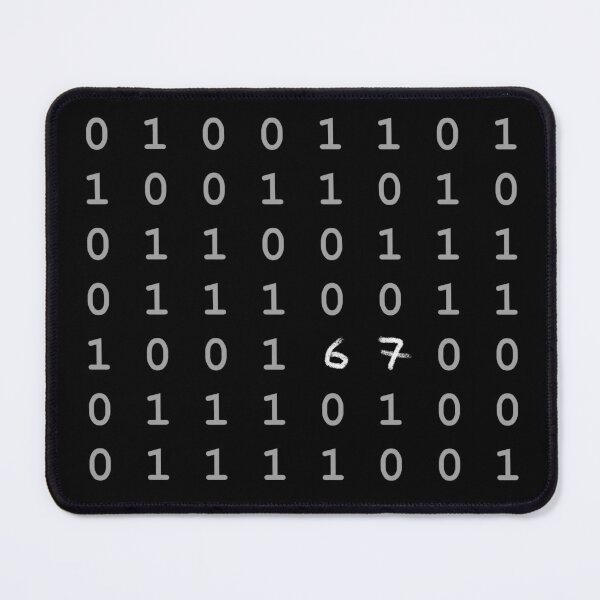Item preview, Binary Code 6-7 Trend Minimalist Design | Digital Aesthetic Pattern designed and sold by GDNA.