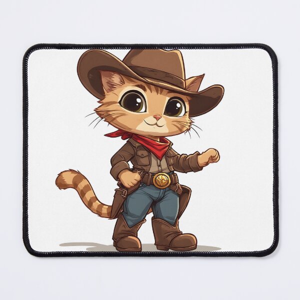 Item preview, Cute Cowboy Cat Character – Western Kitten Cartoon Illustration designed and sold by Karolina’s Cozy Creations.