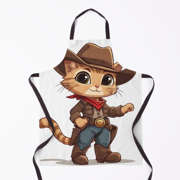 Item preview, Cute Cowboy Cat Character – Western Kitten Cartoon Illustration designed and sold by Karolina’s Cozy Creations.