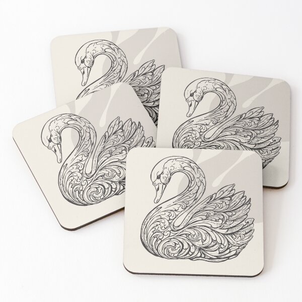 Item preview, Classic Swan Silhouette Cream Neutral Heritage Style Design designed and sold by Shop On Rosebud.