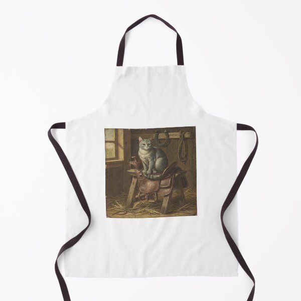 Item preview, Silver Cat Folk Art Portrait - Vintage Americana designed and sold by PictorialWhimsy.