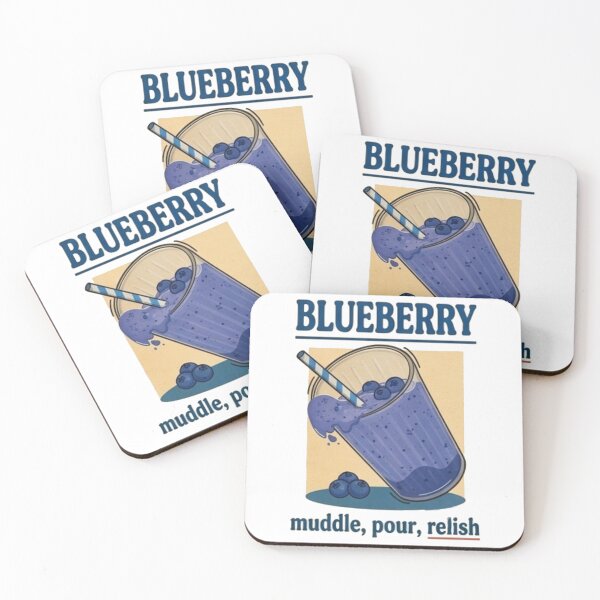 Item preview, Blueberry Muddle Pour Relish Design | Minimal Café Drink Aesthetic Art designed and sold by Mialunaa.