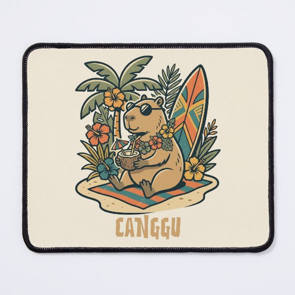 Item preview, Tropical Chill Capybara Surf Vibes Canggu designed and sold by MythicCotton.