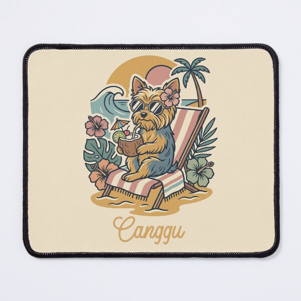 Item preview, Tropical Yorkie Beach Relaxation Canggu Vibes designed and sold by MythicCotton.