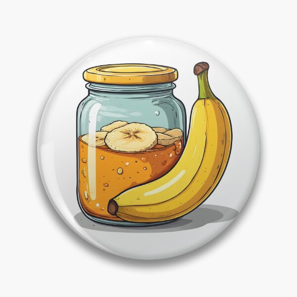 Item preview, Banana Jam Jar Illustration – Sweet Homemade Fruit Preserve Design designed and sold by Karolina’s Cozy Creations.