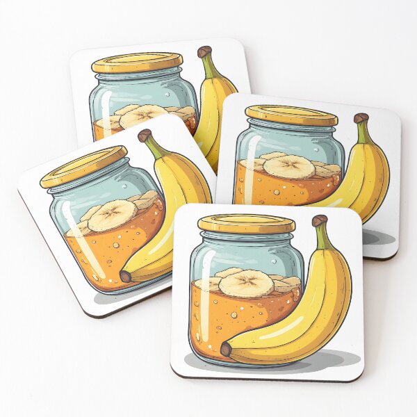 Item preview, Banana Jam Jar Illustration – Sweet Homemade Fruit Preserve Design designed and sold by Karolina’s Cozy Creations.