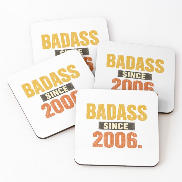 Item preview, Badass Since 2006 Vintage Retro 20th Birthday Bold Distressed Birth Year Design designed and sold by Maravillio.