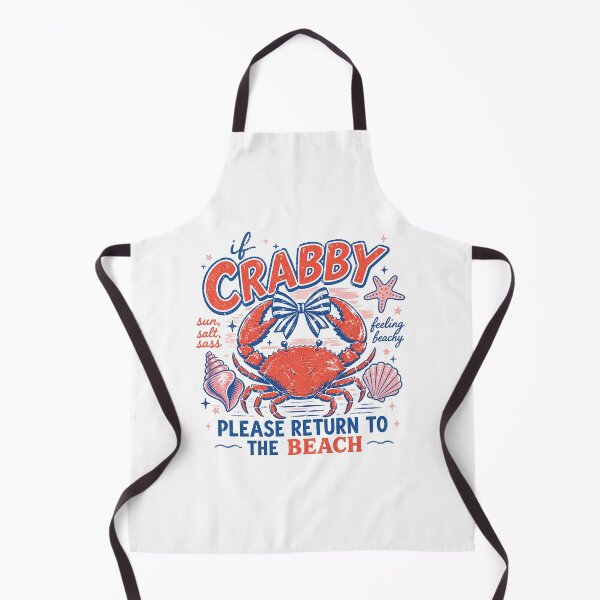 Item preview, If Crabby Please Return To The Beach Vintage Nautical Crab Graphic designed and sold by DoodloraStudio.