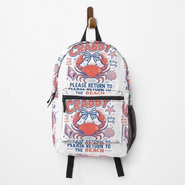 Item preview, If Crabby Please Return To The Beach Vintage Nautical Crab Graphic designed and sold by DoodloraStudio.