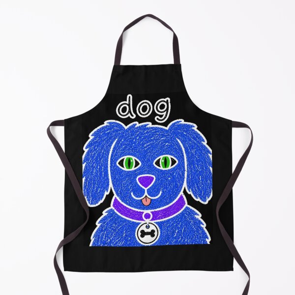 Item preview, Cute Blue Dog Green Eyes Doodle designed and sold by ZunZunArt.