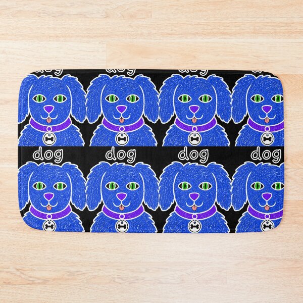 Item preview, Cute Blue Dog Green Eyes Doodle designed and sold by ZunZunArt.