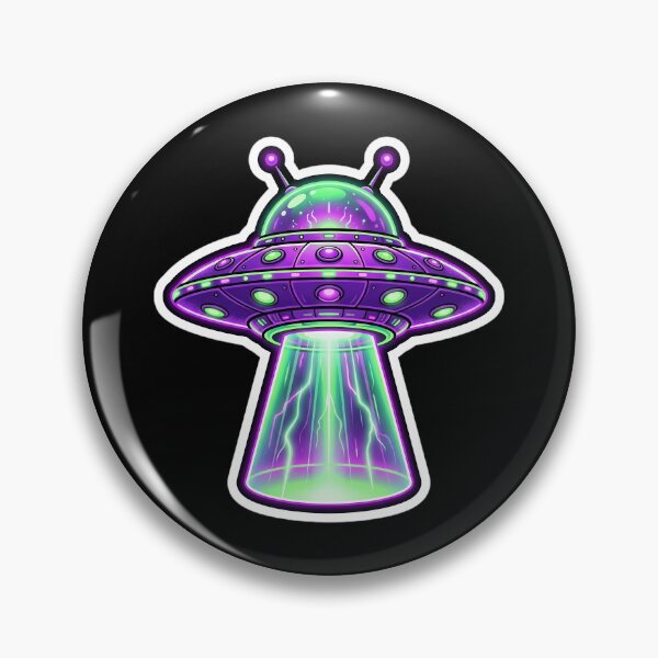 Item preview, Neon Purple UFO Flying Saucer Electric Tractor Beam designed and sold by novadawy.