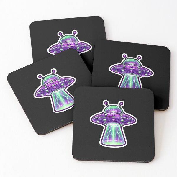 Item preview, Neon Purple UFO Flying Saucer Electric Tractor Beam designed and sold by novadawy.