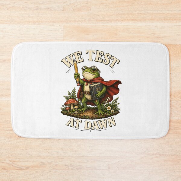 Item preview, We Test At Dawn Frog Teacher Meme Funny Exam Season Warrior Shirt designed and sold by LunaMagicStudio.