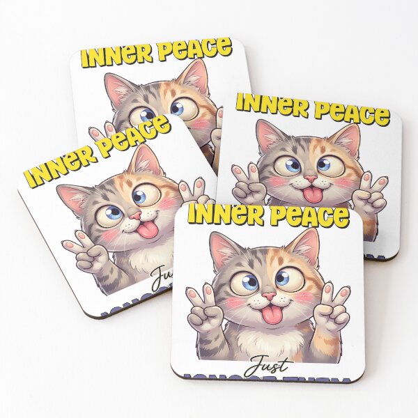 Item preview, I’ve Found the Secret to Inner Peace Funny Cat – Just Ignore Them Meme designed and sold by ColorFlick.