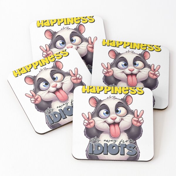 Item preview, I’ve Found the Key to Happiness Funny Hamster – Stay Away From Idiots Meme designed and sold by ColorFlick.