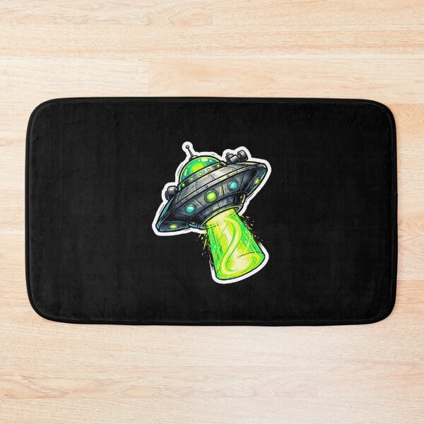 Item preview, Comic Art UFO Flying Saucer Glowing Green Tractor Beam designed and sold by novadawy.