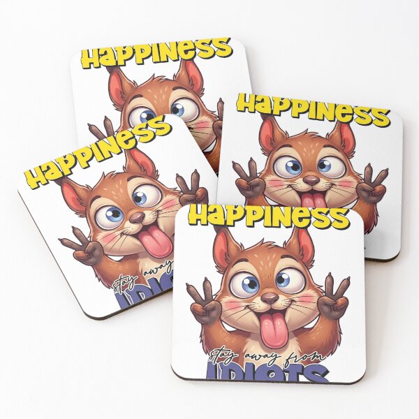 Item preview, I’ve Found the Key to Happiness Funny Squirrel – Stay Away From Idiots Meme designed and sold by ColorFlick.