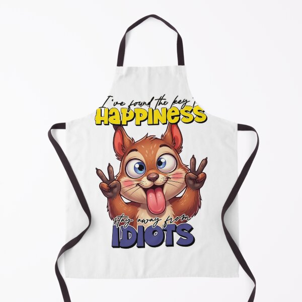 Item preview, I’ve Found the Key to Happiness Funny Squirrel – Stay Away From Idiots Meme designed and sold by ColorFlick.