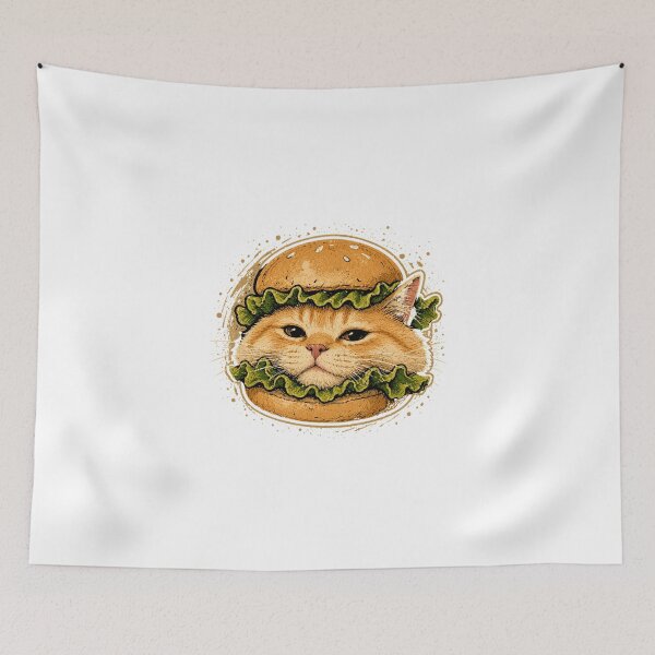 Item preview, Cute Orange Cat Hamburger designed and sold by McPurrface.