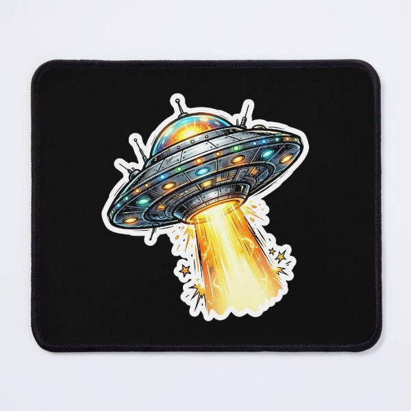 Item preview, Comic Book UFO Flying Saucer Orange Tractor Beam designed and sold by novadawy.