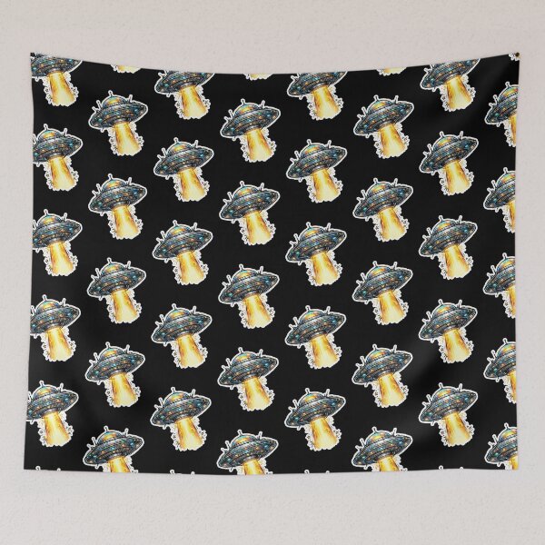 Item preview, Comic Book UFO Flying Saucer Orange Tractor Beam designed and sold by novadawy.