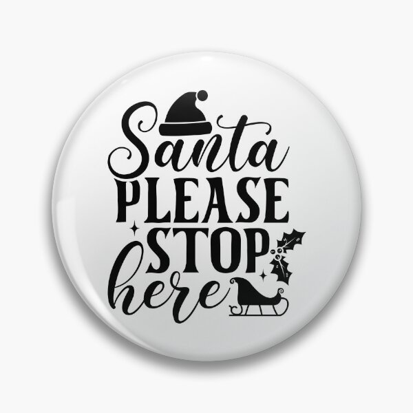 Item preview, Santa Please Stop Here Christmas Cat - Funny Festive Holiday Gift designed and sold by FuzionRaptor.