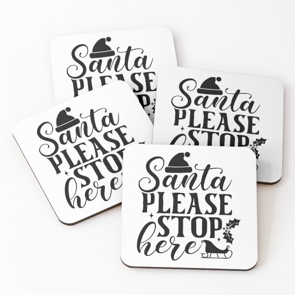 Item preview, Santa Please Stop Here Christmas Cat - Funny Festive Holiday Gift designed and sold by FuzionRaptor.