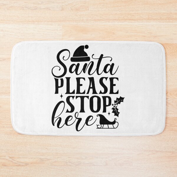 Item preview, Santa Please Stop Here Christmas Cat - Funny Festive Holiday Gift designed and sold by FuzionRaptor.