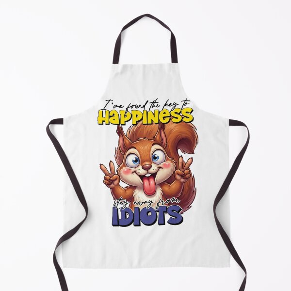 Item preview, I’ve Found the Key to Happiness Funny Squirrel – Stay Away From Idiots Meme designed and sold by ColorFlick.