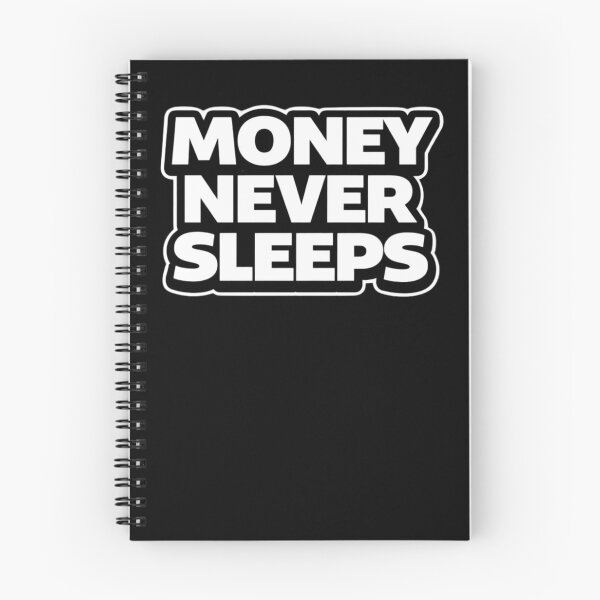 Item preview, Money Never Sleeps Motivational Shirt designed and sold by Papier Atelier Art.