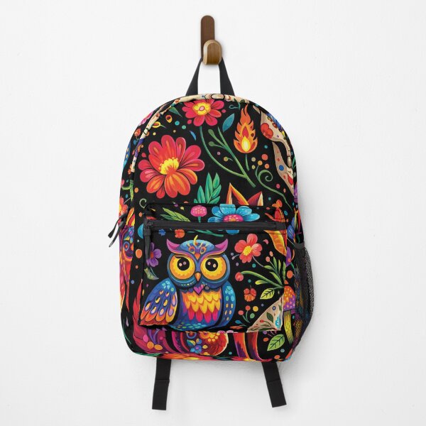 Item preview, Day of the Dead Fox Skull Folk Art Colorful Design designed and sold by Gold Turtle Lina.