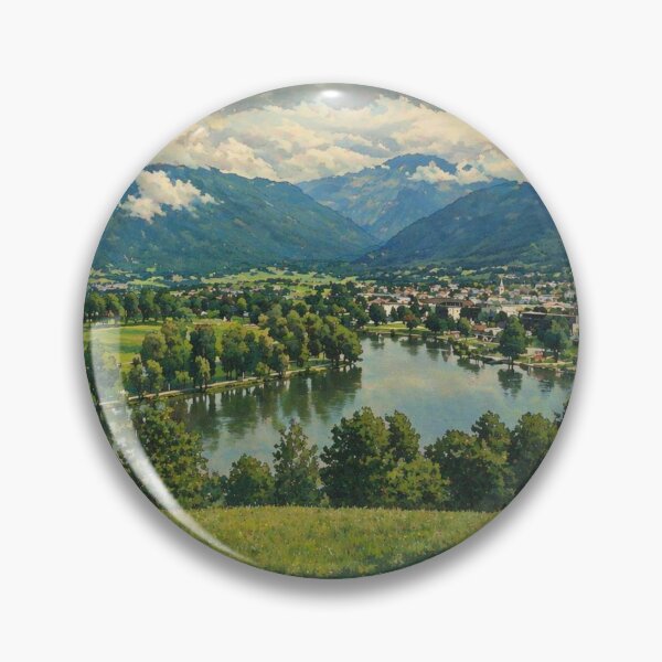 Artikelvorschau, Cozy Mountain Lake Aesthetic – Sunny Nature Landscape – Relaxing Wallpaper & Calm Scenery entworfen und verkauft von peacefulframes.art.