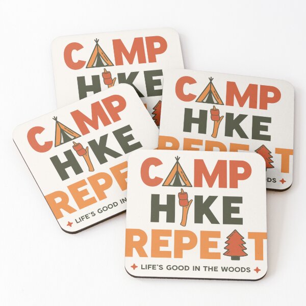 Item preview, Camp Hike Repeat — Retro Outdoor Adventure Graphic designed and sold by TZAR WORKS.