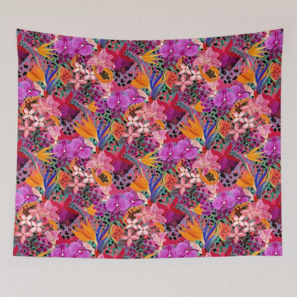 Item preview, hot tropical floral design designed and sold by SweetCoolVibes.