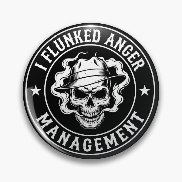 Item preview, I Flunked Anger Management Smoking Skull designed and sold by VGAfanatic.