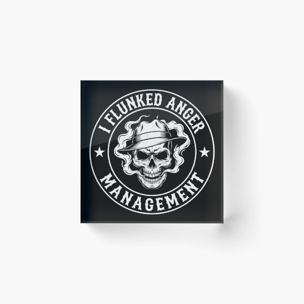 Item preview, I Flunked Anger Management Smoking Skull designed and sold by VGAfanatic.