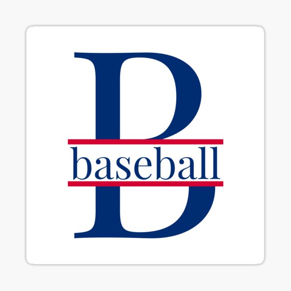 B is for Baseball Sticker