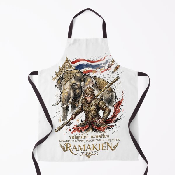 Item preview, Thailand Ramakien Hanuman and Elephant Illustration designed and sold by VoidAnimeStudio.