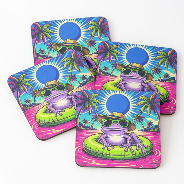 Item preview, Retro Psychedelic Frog Summer Graphic Print designed and sold by realien.