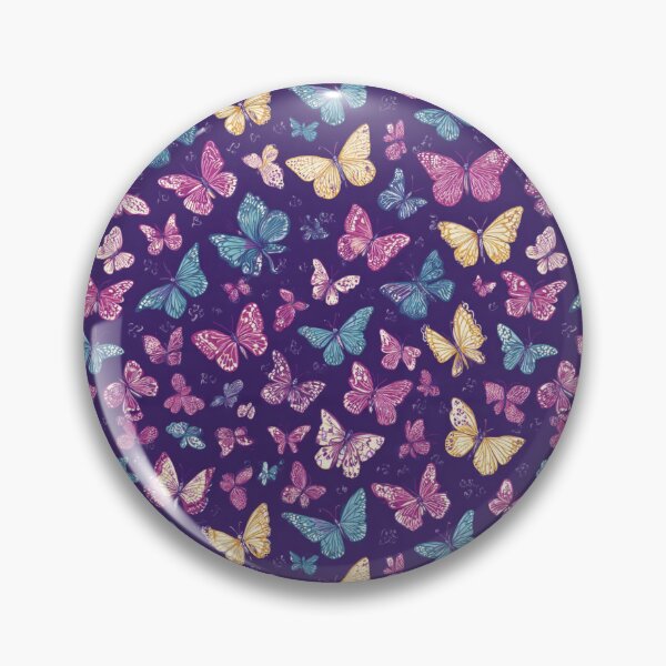 Item preview, Elegant Butterfly Swarm Purple Pattern Art designed and sold by NicolasGlowArt.